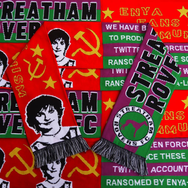 Image of Enya Fans 4 Communism / Streatham Rovers FC half'n'half scarf