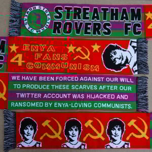 Image of Enya Fans 4 Communism / Streatham Rovers FC half'n'half scarf