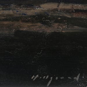 Image of Mid century Swedish Painting, Skånegård, BENGT HILLGRUND (1935-1981)