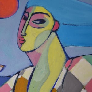 Image of Huge Contemporary Painting, 'Harlequin Hokey Cokey,' Poppy Ellis