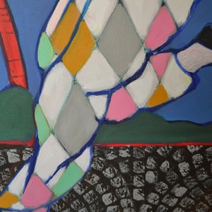 Image of Huge Contemporary Painting, 'Harlequin Hokey Cokey,' Poppy Ellis