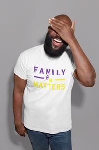 Image 2 of Family Matters White Purple/Yellow Logo