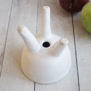 Image of Matte White Succulent Pot, Handcrafted Quirky Tripod Planter, Ceramic Pottery Made in USA - 3