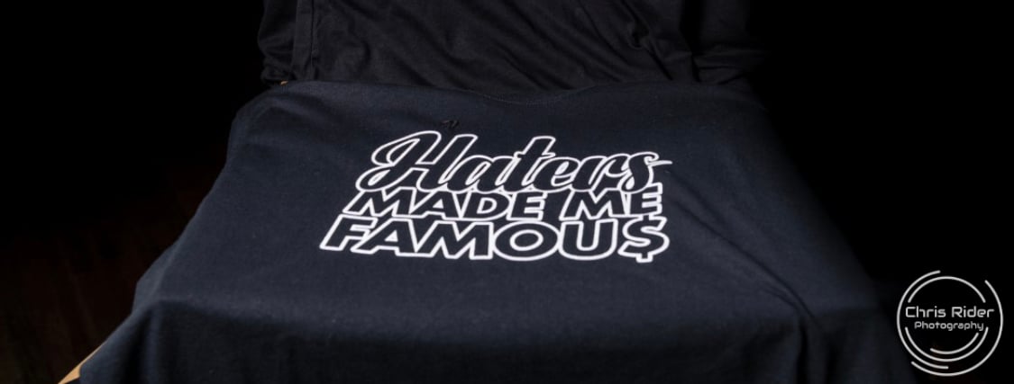 Image of Outlined logo crew neck tee