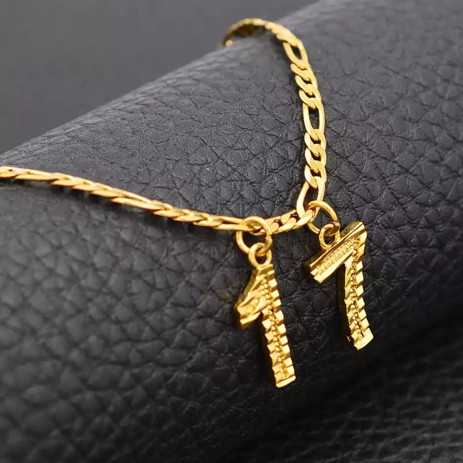 Gold number chain Clearance