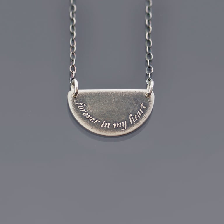 Forever In My Heart Sterling Silver Necklace Image 3