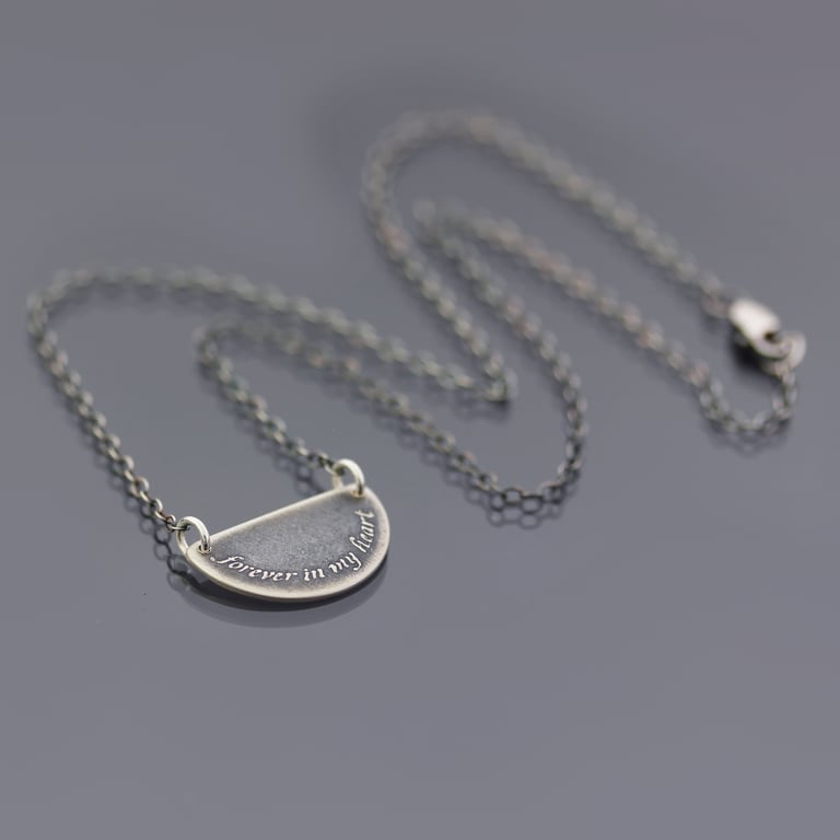 Forever In My Heart Sterling Silver Necklace Image 5