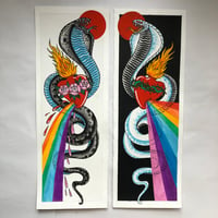 Image 1 of Rainbow cobra prints pair 