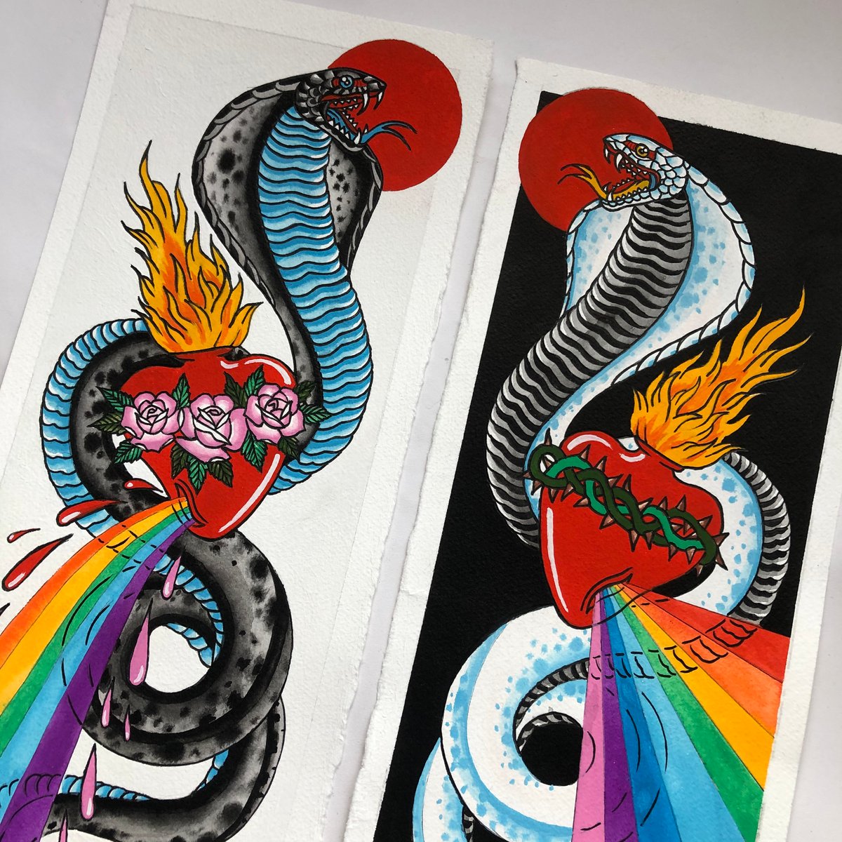 Image of Rainbow cobra prints pair 