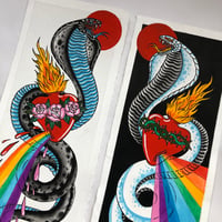 Image 3 of Rainbow cobra prints pair 
