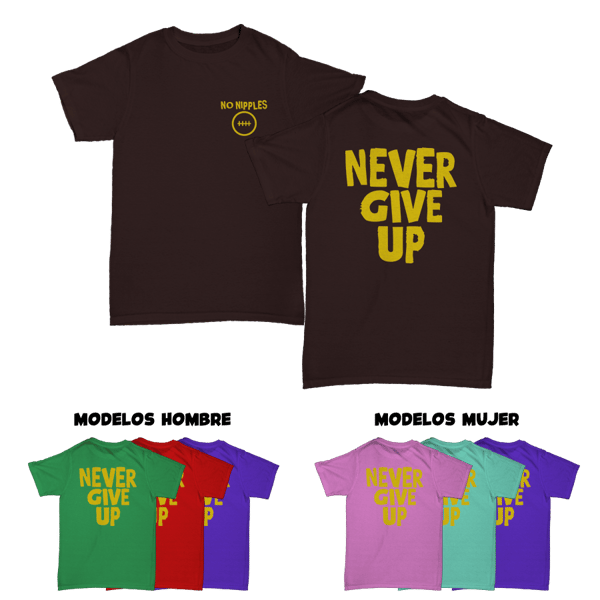 Image of Camiseta Never Give Up Amarillo (Varios Colores)