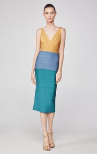 Herve Leger Tri-Color Dress