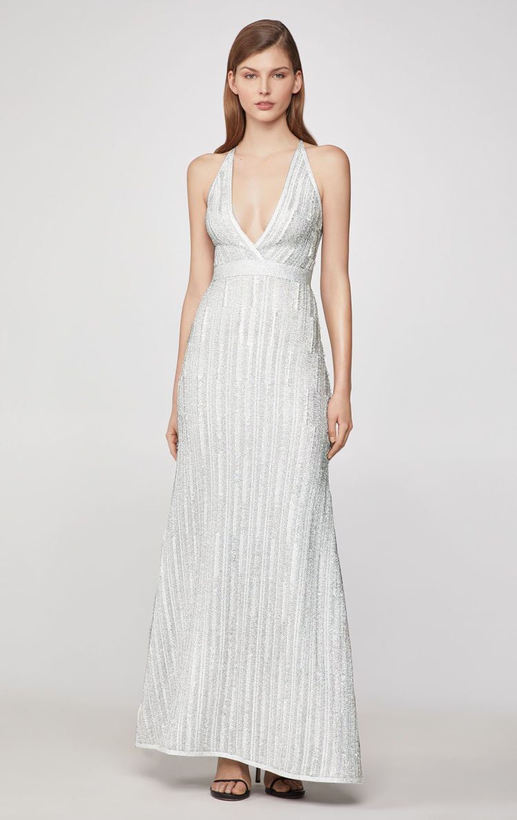 Herve Leger Sophia Metallic Bandage Gown  ShopStyle Evening Dresses   Beautiful evening gowns Evening dresses Long bandage dress