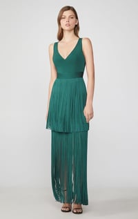 Herve Leger Fringed Evening Gown