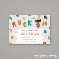 Rock Climbing Kids Birthday Invitation