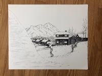 Image 1 of Suburban Pinkerton original pen on paper 