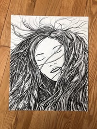 Image 1 of Hair flowing eyes closed