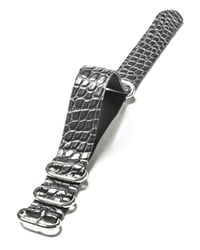 Image 1 of Grey Alligator NATO strap