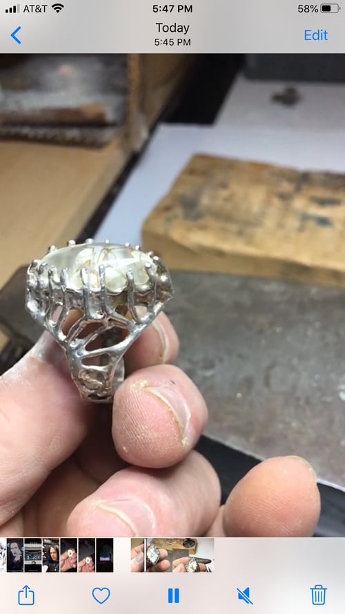 Image of Xxx Z’ SM DIAMOND “ WHITE WALKER “ RING xxX