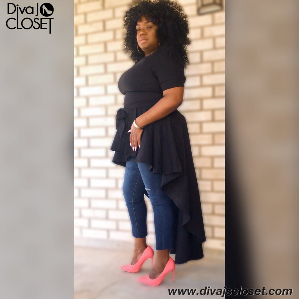 Plus Hi Low Peplum Top Diva J s Closet