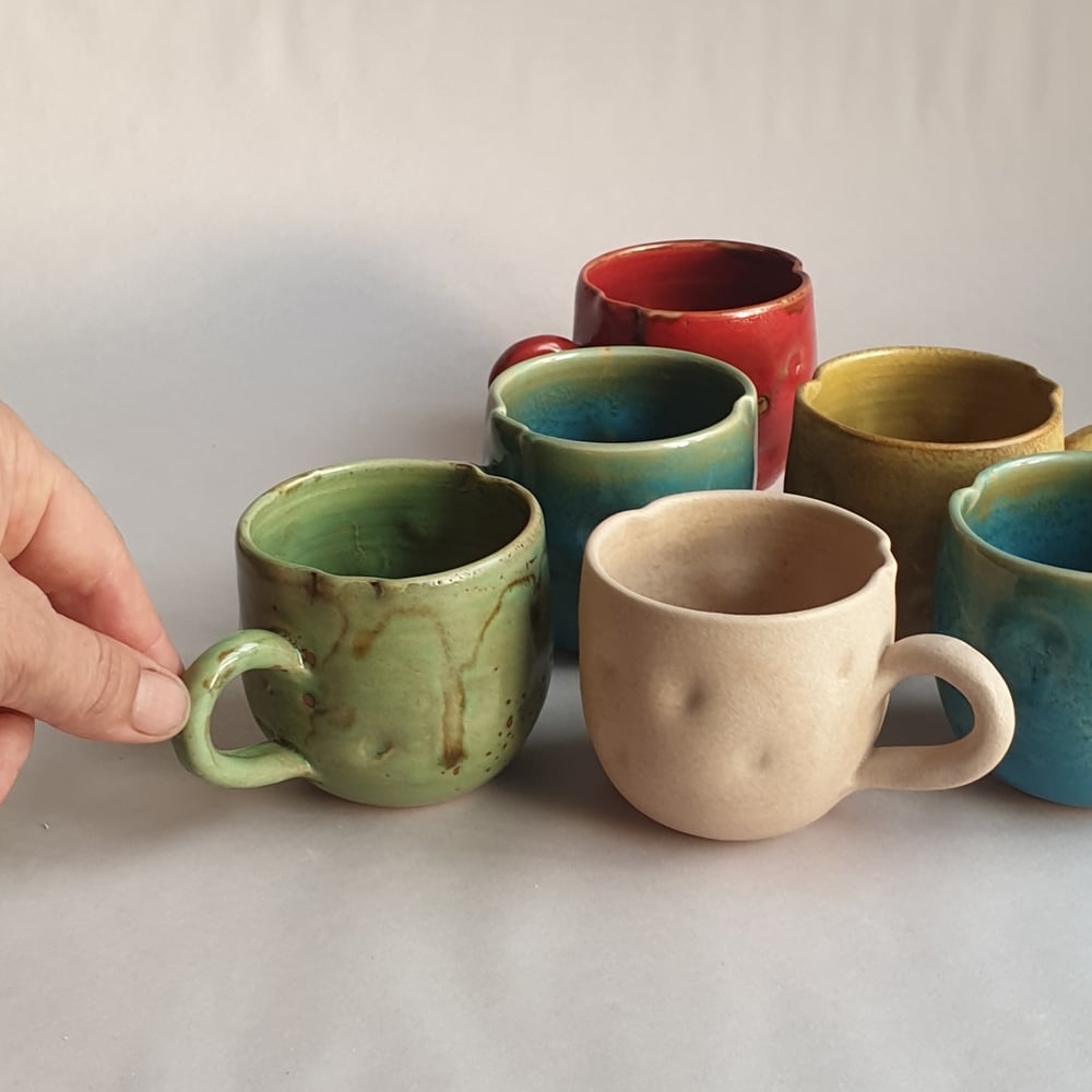 Image of Esspresso cups simple glaze colours