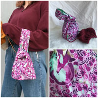 Image 1 of Knitting/Crochet Project Bag - Purple Foxes