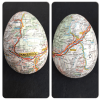 Image 1 of Map Covered Eggs - pastel collections and individual eggs