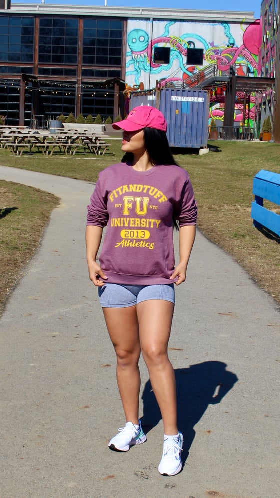 Image of FITANDTUFF UNIVERSITY SWEATSHIRT (MAROON)