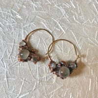 Image 2 of MOONSTONE hoop earrings