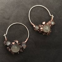 Image 1 of MOONSTONE hoop earrings