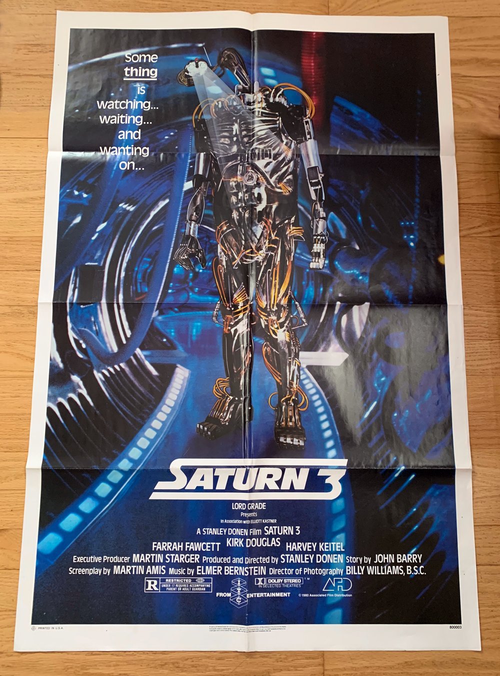 1980 SATURN 3 Original U.S. One Sheet Movie Poster