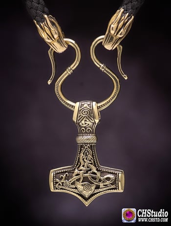 Image of Thor's Hammer ::: MJOLNIR + Paracord Necklace
