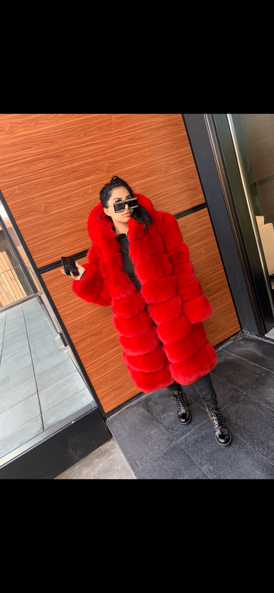 Fen-Nelli Quilted Faux Fur Down Coat Dark Red Size 6 – Liquidation Nation