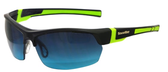 Image of 1 PAIR LEFT: AMF 154 with black/green frame plus soft pouch and hard case.