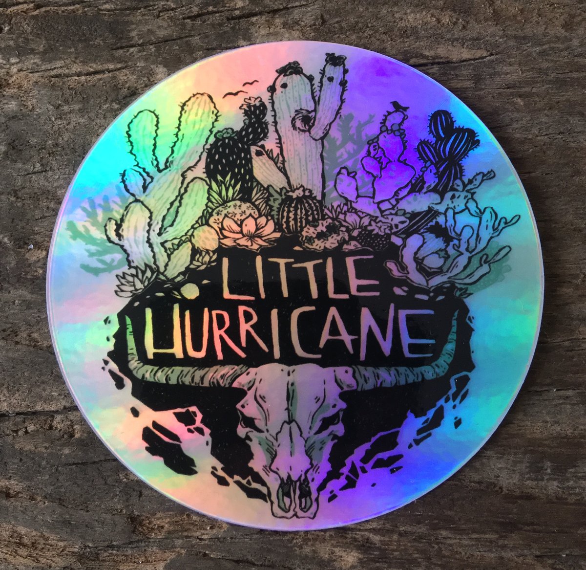Image of Little Hurricane "Cactus" Holographic sticker