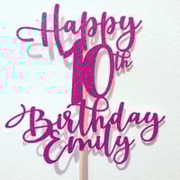 Image 5 of Glitter Card Cake Toppers