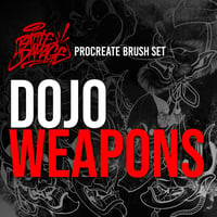 Image 1 of Dojo Weapons Brush Set For Procreate