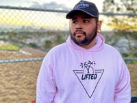 Image 3 of Salmon Pink Lifted Pullover Hoodie