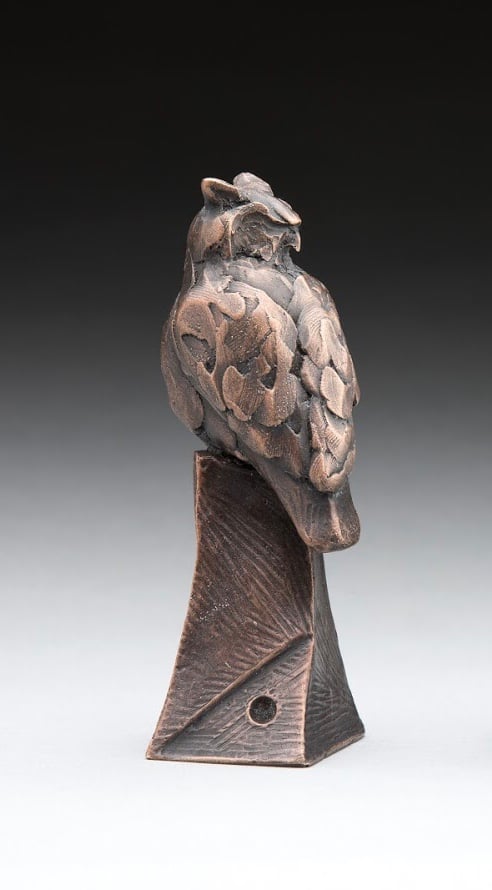 Image of Great horned owl bronze finish