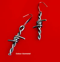 Image 1 of BARBED WIRE DROP EARRINGS 