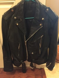 Image 1 of Leather motorcycle jacket