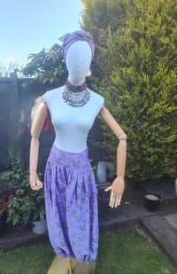 Image 1 of Milan Hareems/ Bloomer/ Balloon  trousers with matching head scarf -lilac upto 14 uk