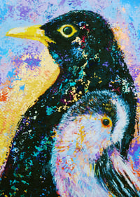 Image 4 of  Cheeky and the Long-tailed Tit Giclée Art print 