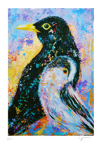 Image 1 of  Cheeky and the Long-tailed Tit Giclée Art print 