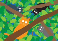 Image 1 of Cats In Tree Collection