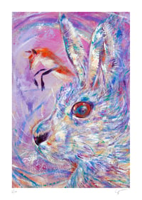 Image 1 of  Hare and Fox Giclée art print 