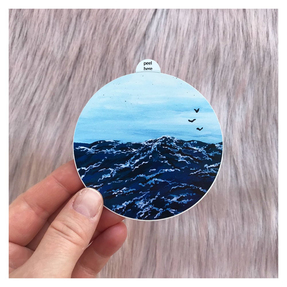 Image of The Ocean Porthole Sticker - 3 inch 