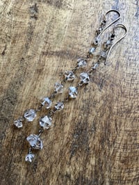 Image 2 of Herkimer Diamond . rustic earrings a111