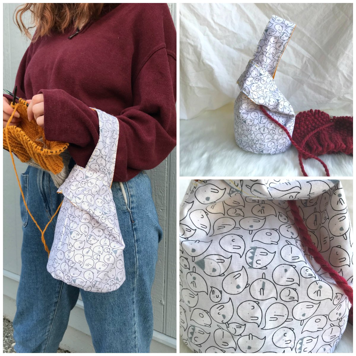 Image of Knitting/Crochet Project Bag - Ghost King