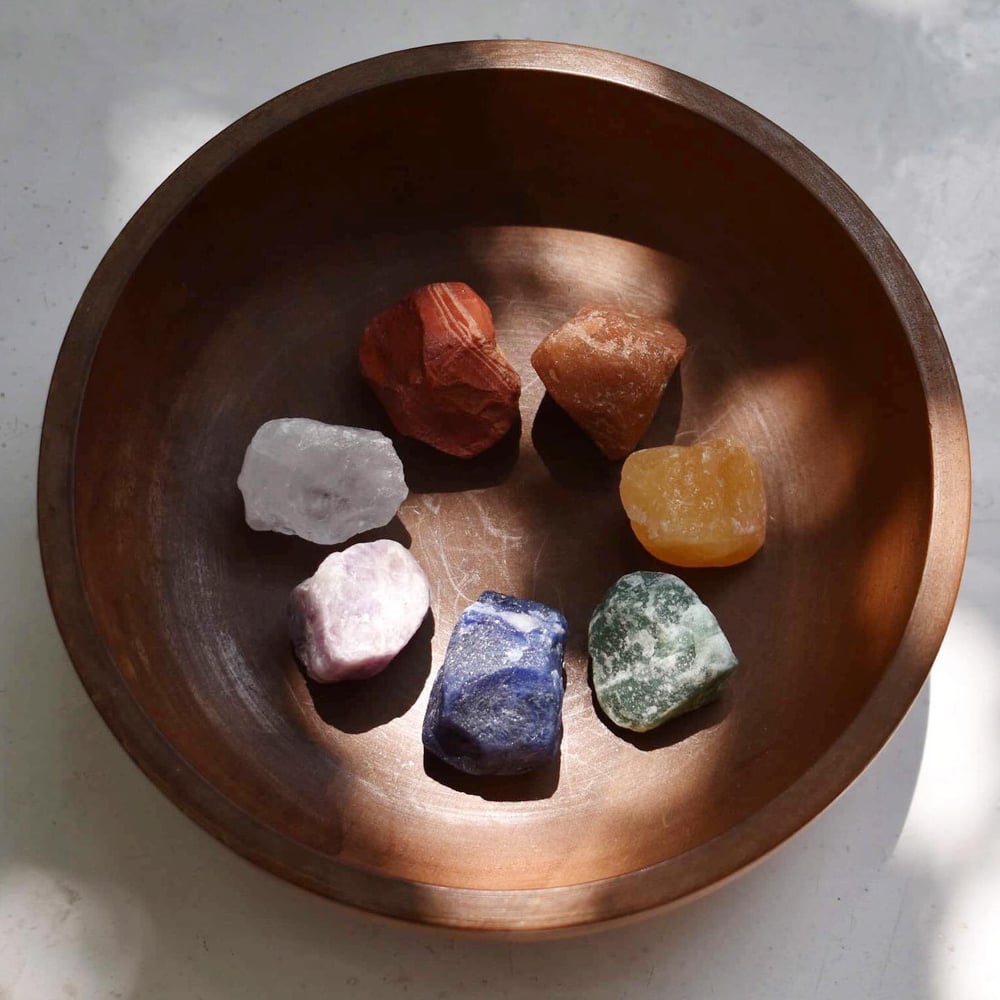 Image of 7 Chakra rough stones set
